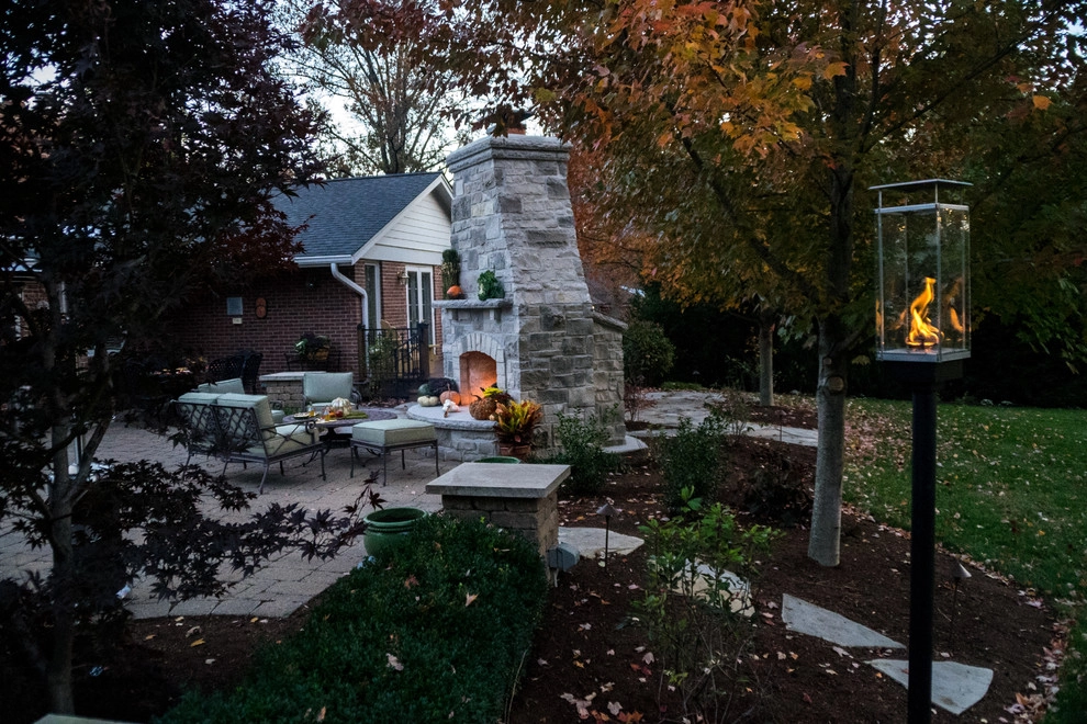 Ladue MO- Fireplace, Patio, Deck & Kitchen by Poynter Landscape Architecture & Construction - Photo 7