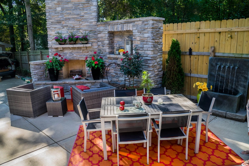 Webster Groves MO- Small Backyard Patio & Fireplace by Poynter Landscape Architecture & Construction - Photo 12