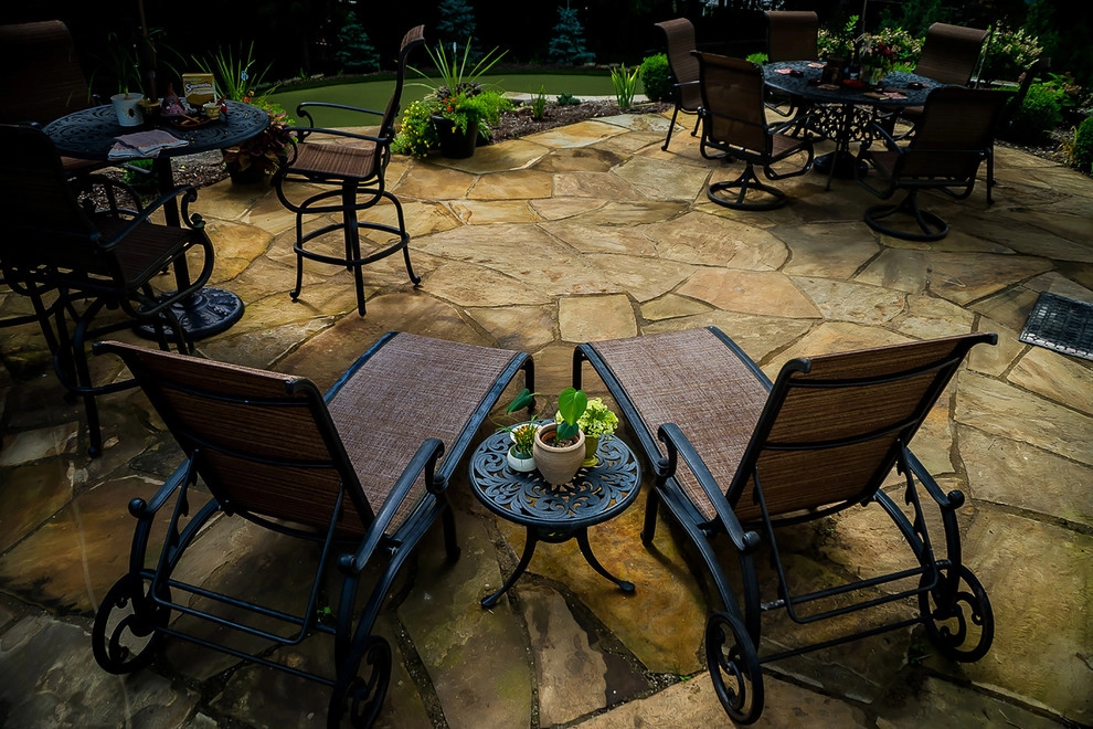 Warson Woods MO- Flagstone Patio & Golf Green by Poynter Landscape Architecture & Construction - Photo 2