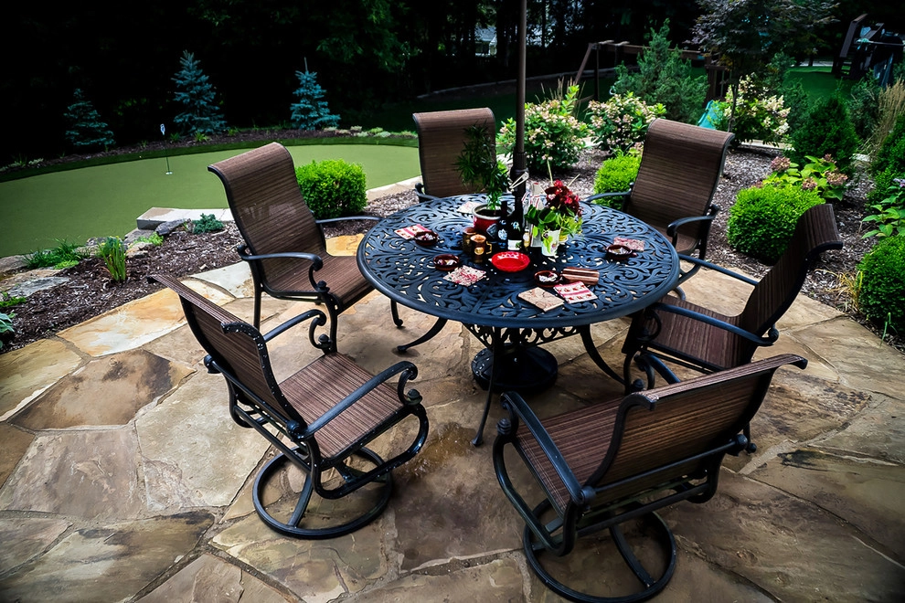 Warson Woods MO- Flagstone Patio & Golf Green by Poynter Landscape Architecture & Construction - Photo 4