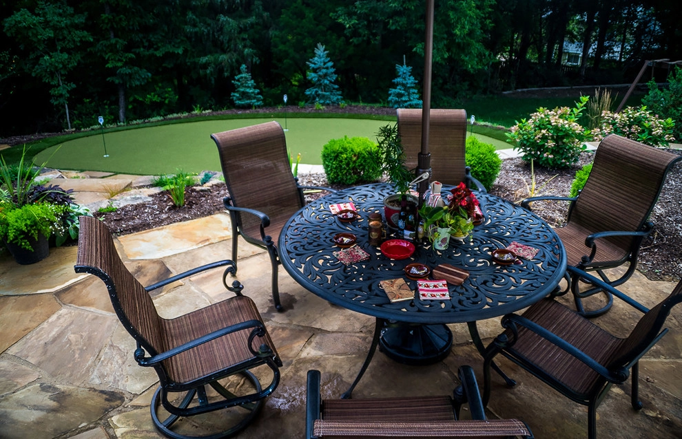 Warson Woods MO- Flagstone Patio & Golf Green by Poynter Landscape Architecture & Construction - Photo 3