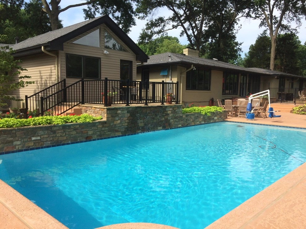 Westwood Pool Project - Before, During, & After Photos by Poynter Landscape Architecture & Construction - Photo 7