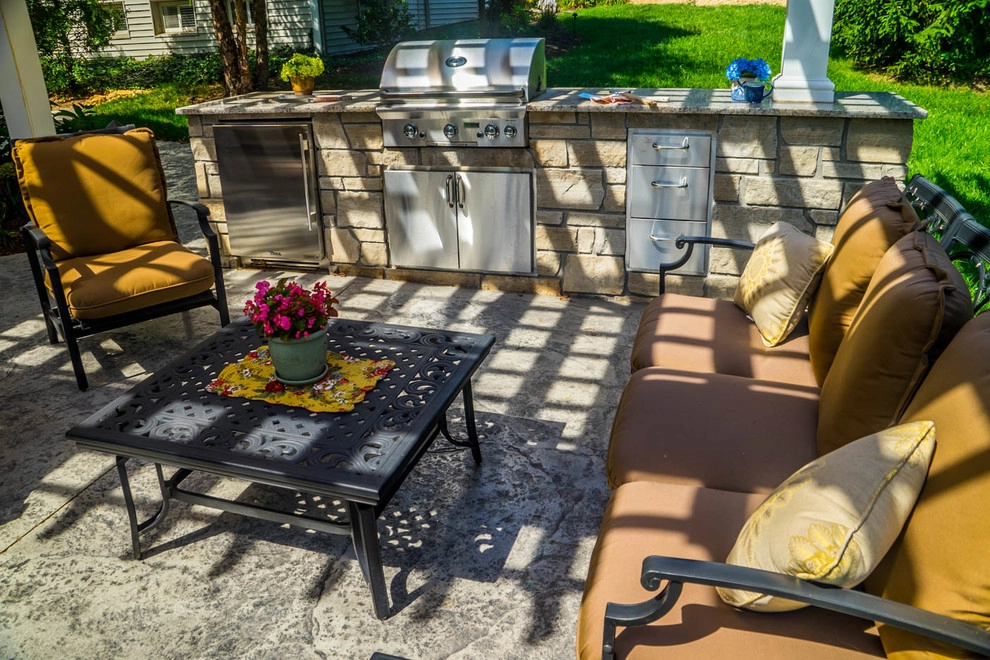 Kirkwood MO- Patio, Kitchen & Pergola by Poynter Landscape Architecture & Construction - Photo 7