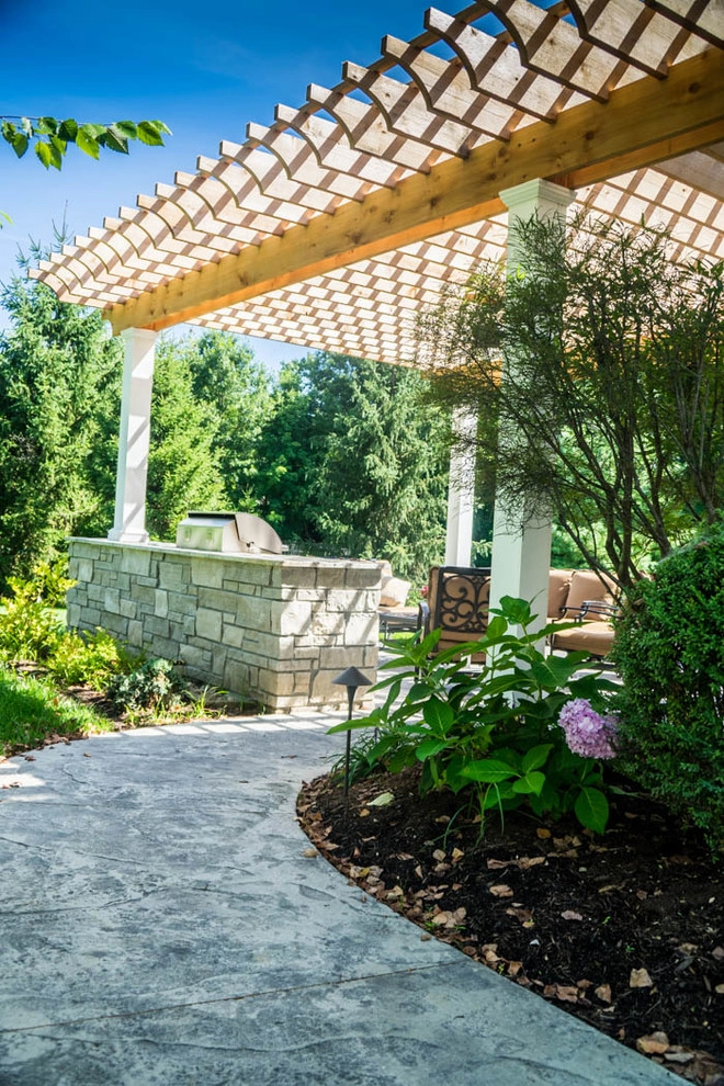 Kirkwood MO- Patio, Kitchen & Pergola by Poynter Landscape Architecture & Construction - Photo 3