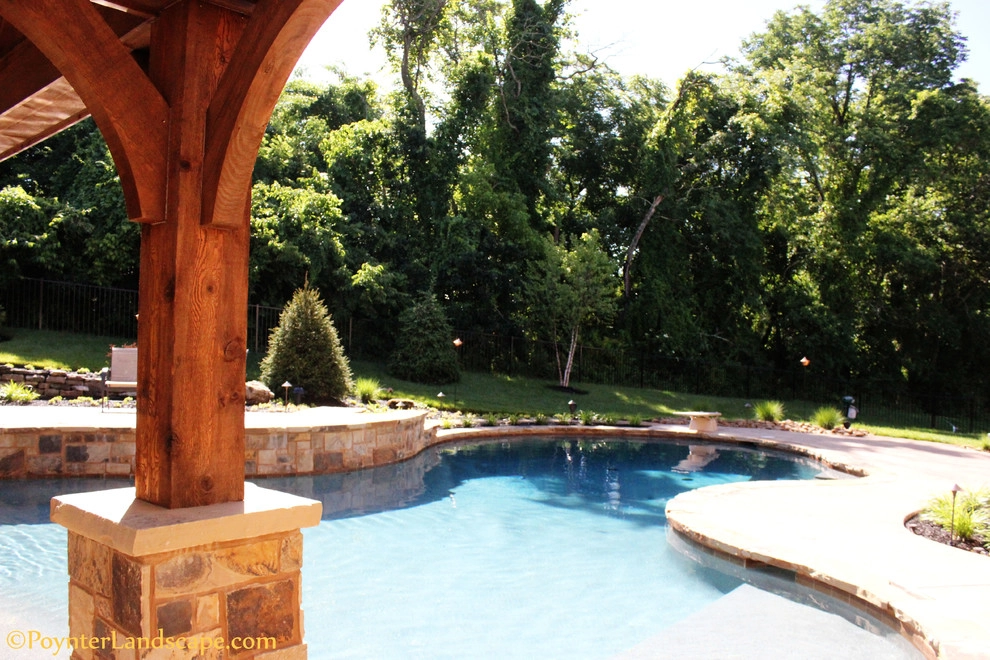 Outdoor Pool, Pavilion, & Patio by Poynter Landscape Architecture & Construction - Photo 6
