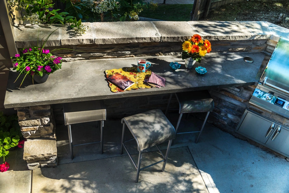 Webster Groves MO- Small Backyard Patio & Fireplace by Poynter Landscape Architecture & Construction - Photo 3