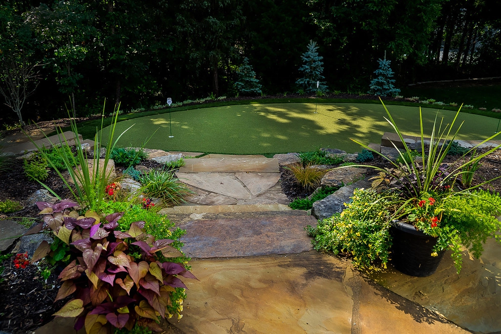 Warson Woods MO- Flagstone Patio & Golf Green by Poynter Landscape Architecture & Construction - Photo 5