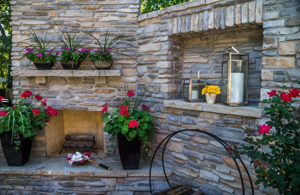 Webster Groves MO- Small Backyard Patio & Fireplace by Poynter Landscape Architecture & Construction - Photo 8