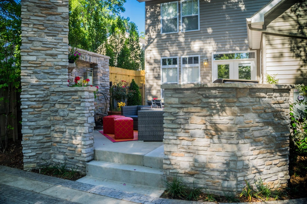 Webster Groves MO- Small Backyard Patio & Fireplace by Poynter Landscape Architecture & Construction - Photo 9