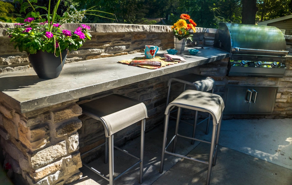 Webster Groves MO- Small Backyard Patio & Fireplace by Poynter Landscape Architecture & Construction - Photo 11