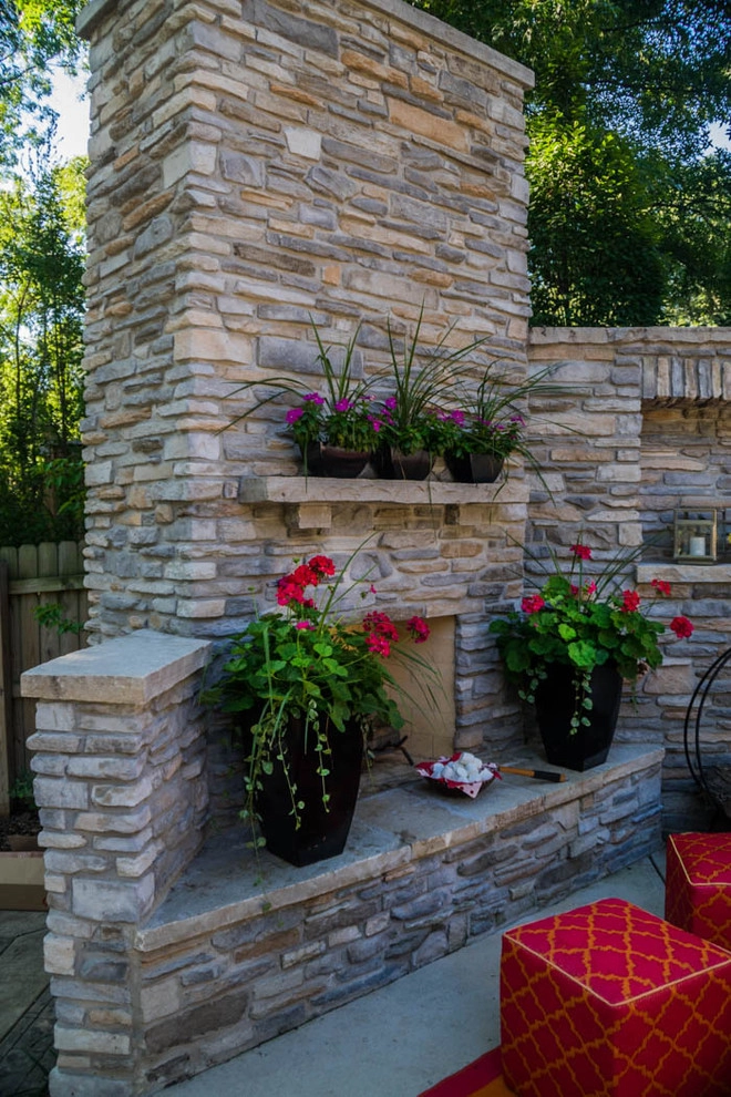 Webster Groves MO- Small Backyard Patio & Fireplace by Poynter Landscape Architecture & Construction - Photo 2