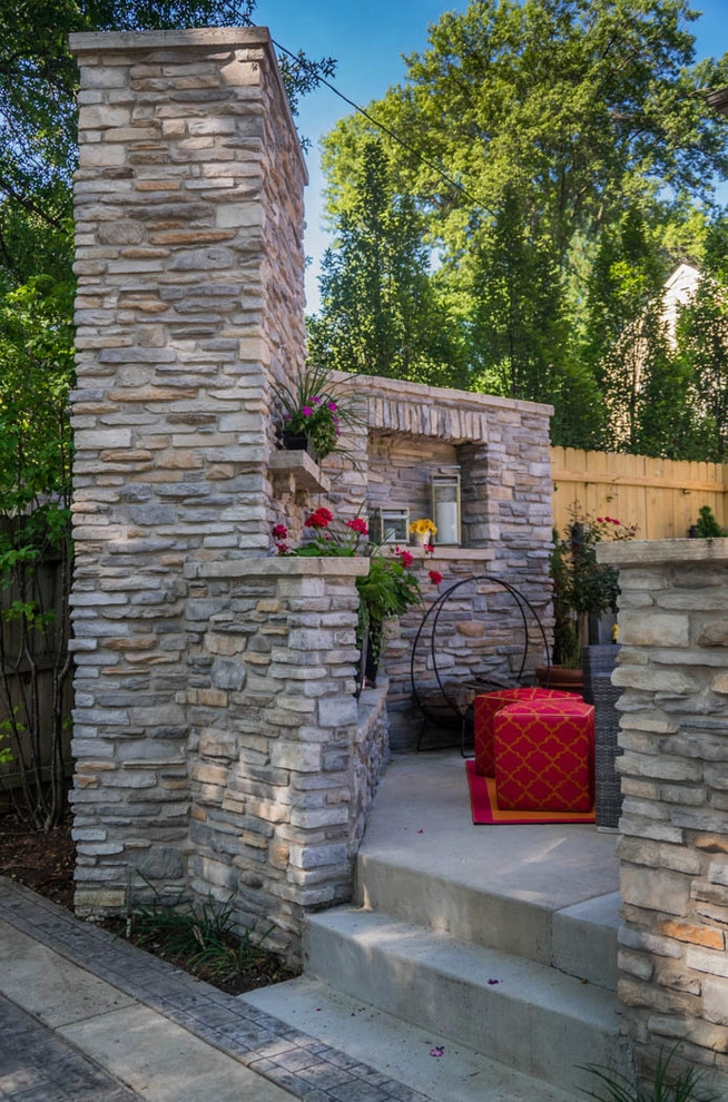 Webster Groves MO- Small Backyard Patio & Fireplace by Poynter Landscape Architecture & Construction - Photo 6