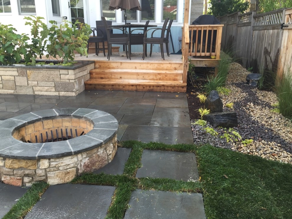 Bright Bluestone Patio with Oak Leaf Hydrangea Garden by Prairie Path Group - Photo 77