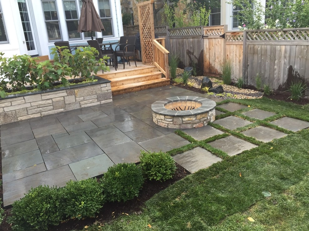 Bright Bluestone Patio with Oak Leaf Hydrangea Garden by Prairie Path Group - Photo 37