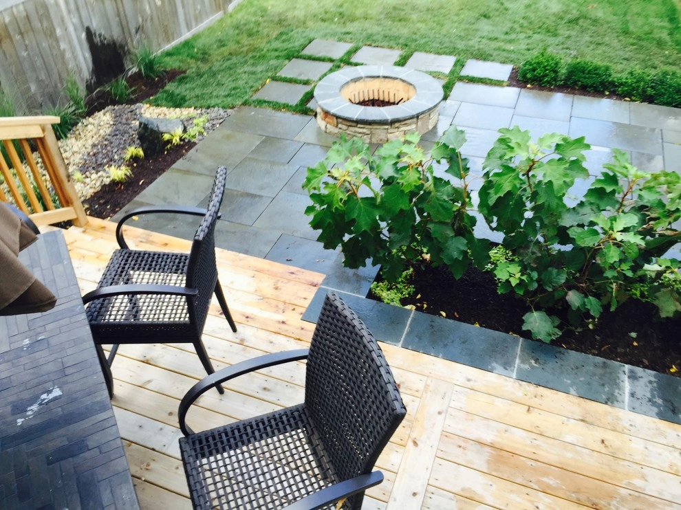 Bright Bluestone Patio with Oak Leaf Hydrangea Garden by Prairie Path Group - Photo 5