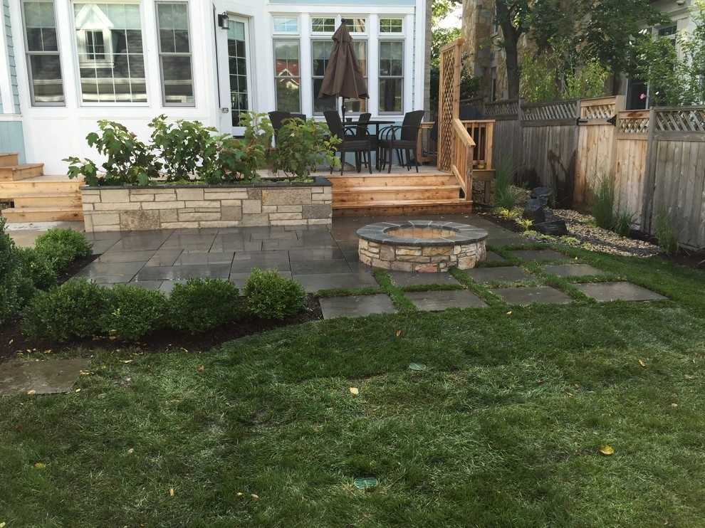 Bright Bluestone Patio with Oak Leaf Hydrangea Garden by Prairie Path Group - Photo 32