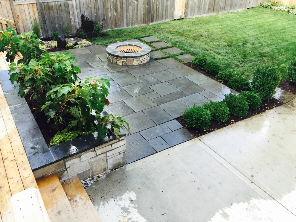 Bright Bluestone Patio with Oak Leaf Hydrangea Garden by Prairie Path Group - Photo 17