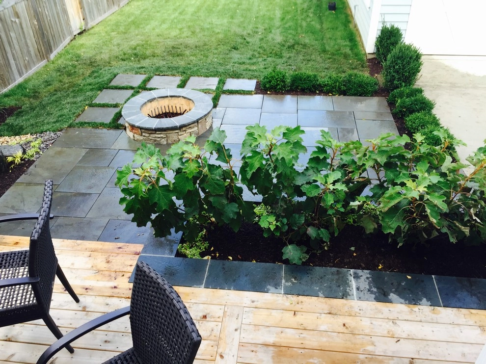 Bright Bluestone Patio with Oak Leaf Hydrangea Garden by Prairie Path Group - Photo 64