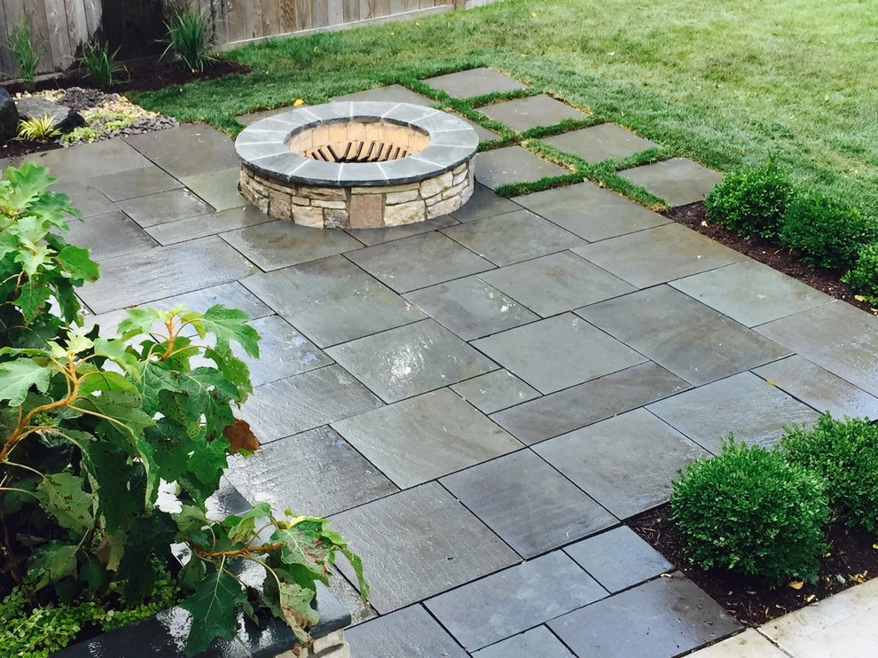 Bright Bluestone Patio with Oak Leaf Hydrangea Garden by Prairie Path Group - Photo 52