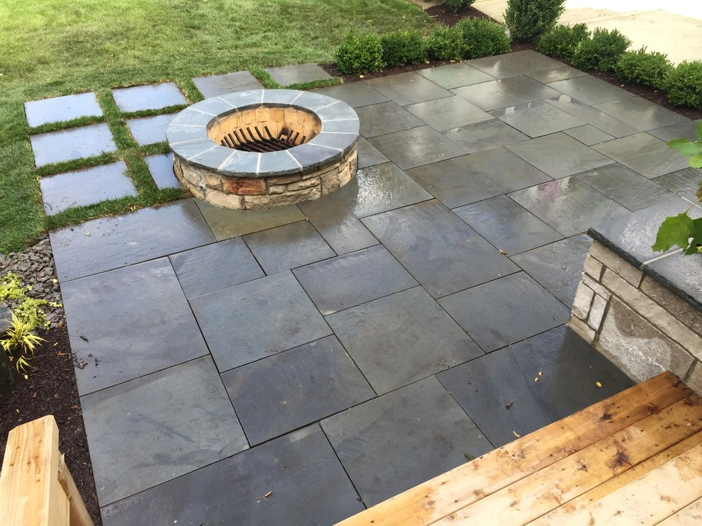 Bright Bluestone Patio with Oak Leaf Hydrangea Garden by Prairie Path Group - Photo 22