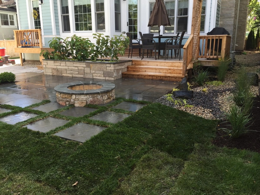 Bright Bluestone Patio with Oak Leaf Hydrangea Garden by Prairie Path Group - Photo 34
