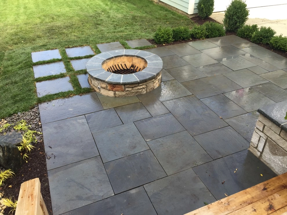 Bright Bluestone Patio with Oak Leaf Hydrangea Garden by Prairie Path Group - Photo 38