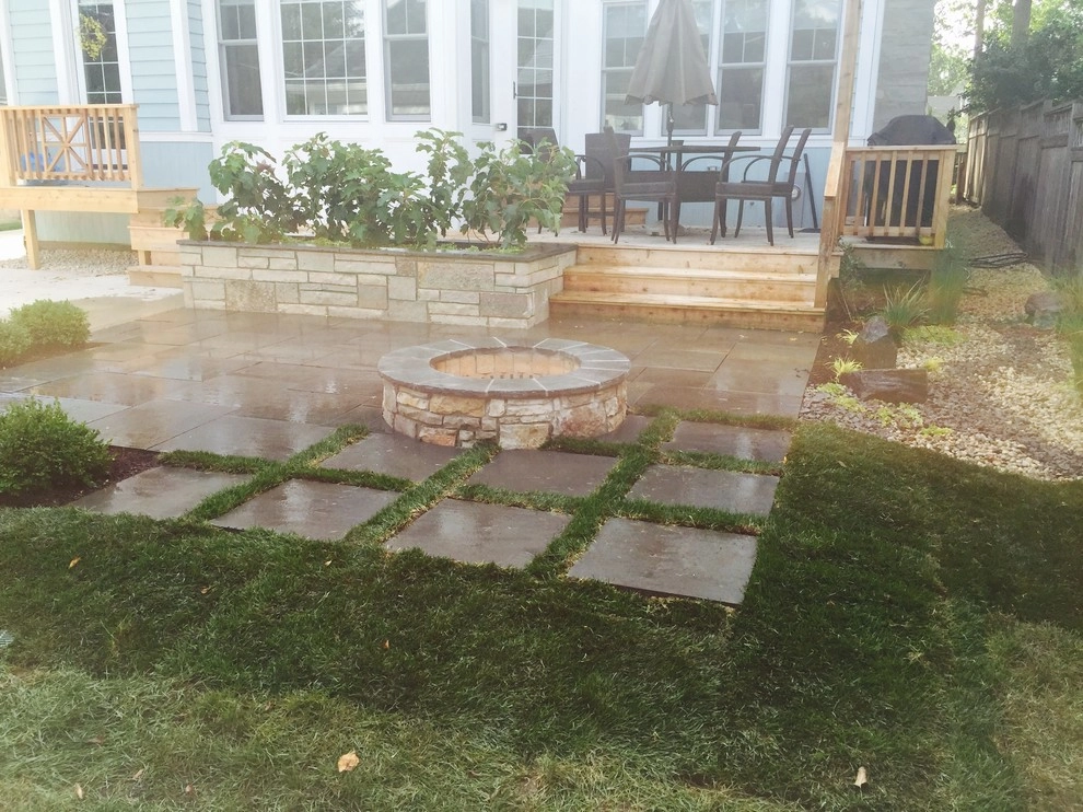 Bright Bluestone Patio with Oak Leaf Hydrangea Garden by Prairie Path Group - Photo 45
