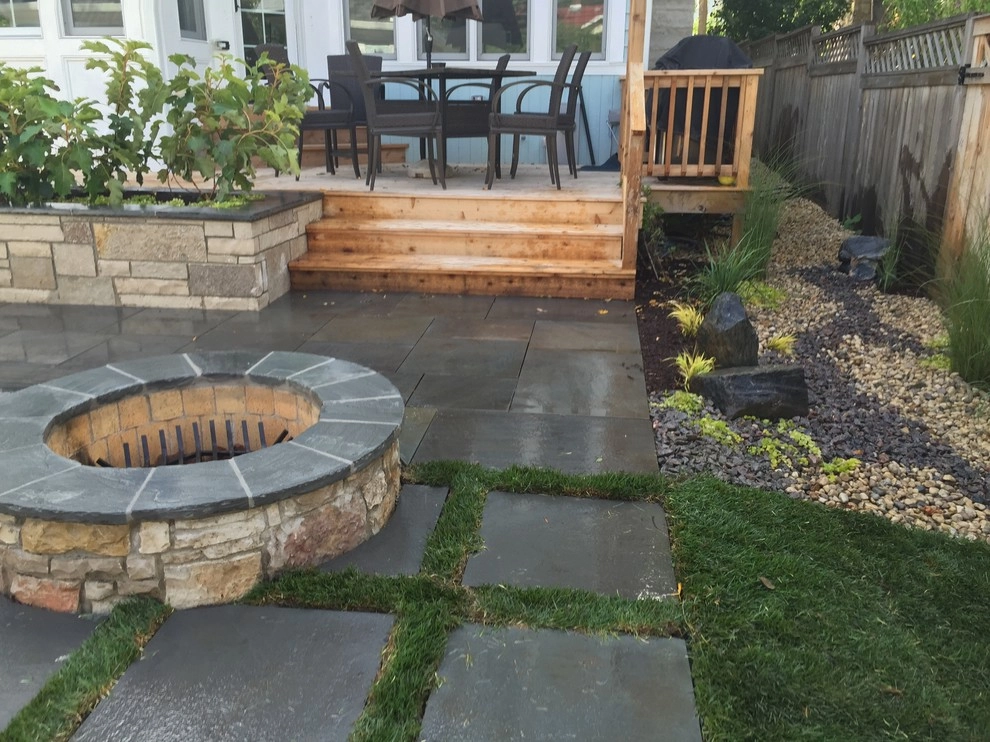 Bright Bluestone Patio with Oak Leaf Hydrangea Garden by Prairie Path Group - Photo 18
