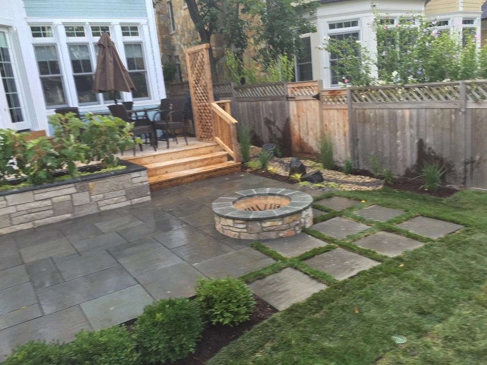 Bright Bluestone Patio with Oak Leaf Hydrangea Garden by Prairie Path Group - Photo 82