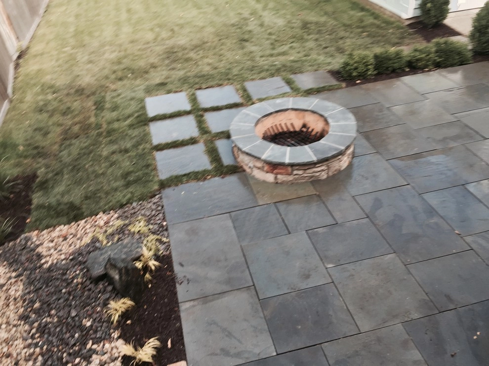 Bright Bluestone Patio with Oak Leaf Hydrangea Garden by Prairie Path Group - Photo 6