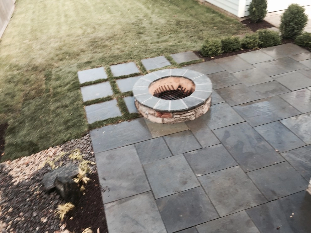Bright Bluestone Patio with Oak Leaf Hydrangea Garden by Prairie Path Group - Photo 16