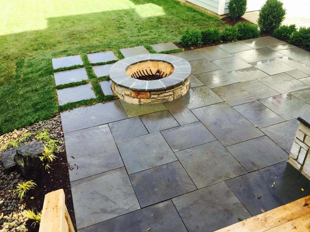 Bright Bluestone Patio with Oak Leaf Hydrangea Garden by Prairie Path Group - Photo 47