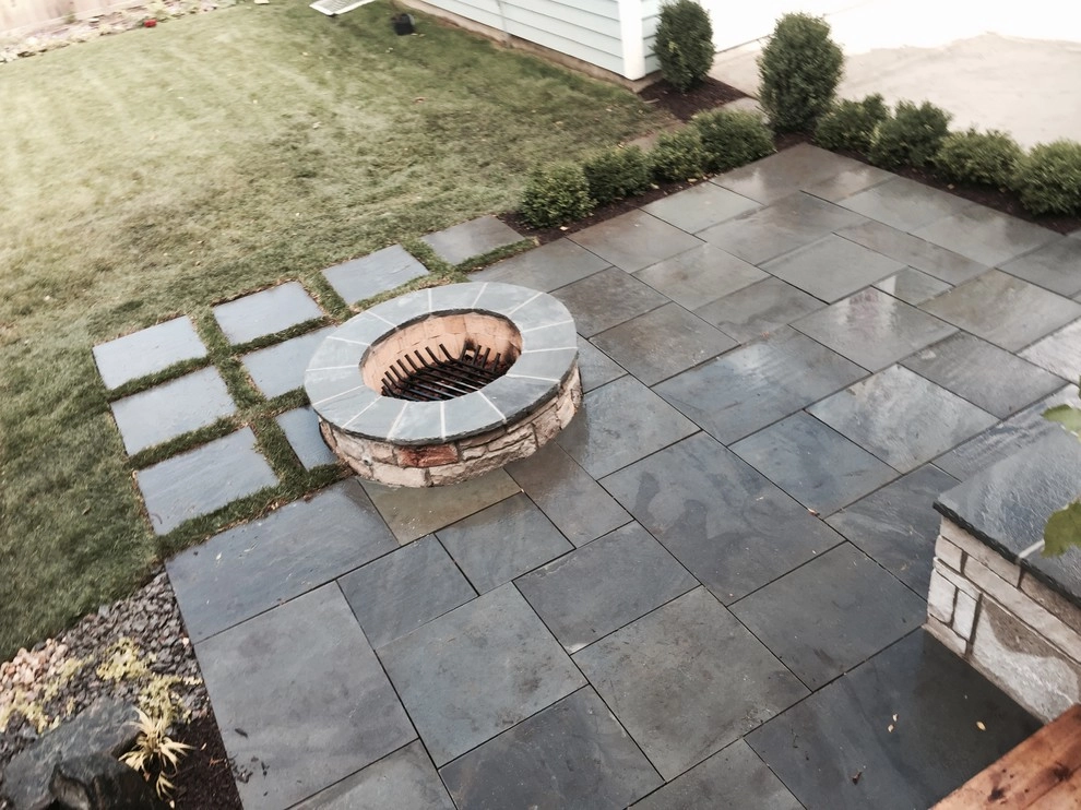 Bright Bluestone Patio with Oak Leaf Hydrangea Garden by Prairie Path Group - Photo 79