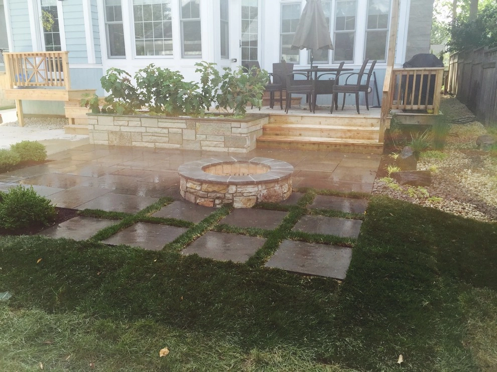Bright Bluestone Patio with Oak Leaf Hydrangea Garden by Prairie Path Group - Photo 24