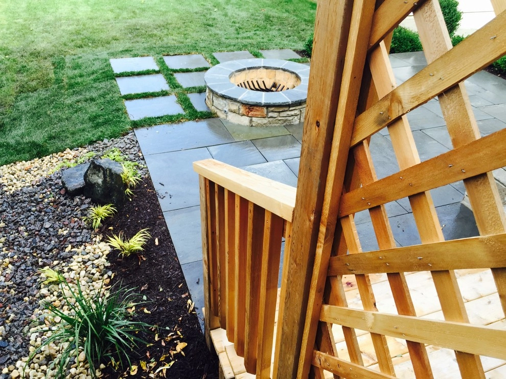 Bright Bluestone Patio with Oak Leaf Hydrangea Garden by Prairie Path Group - Photo 19