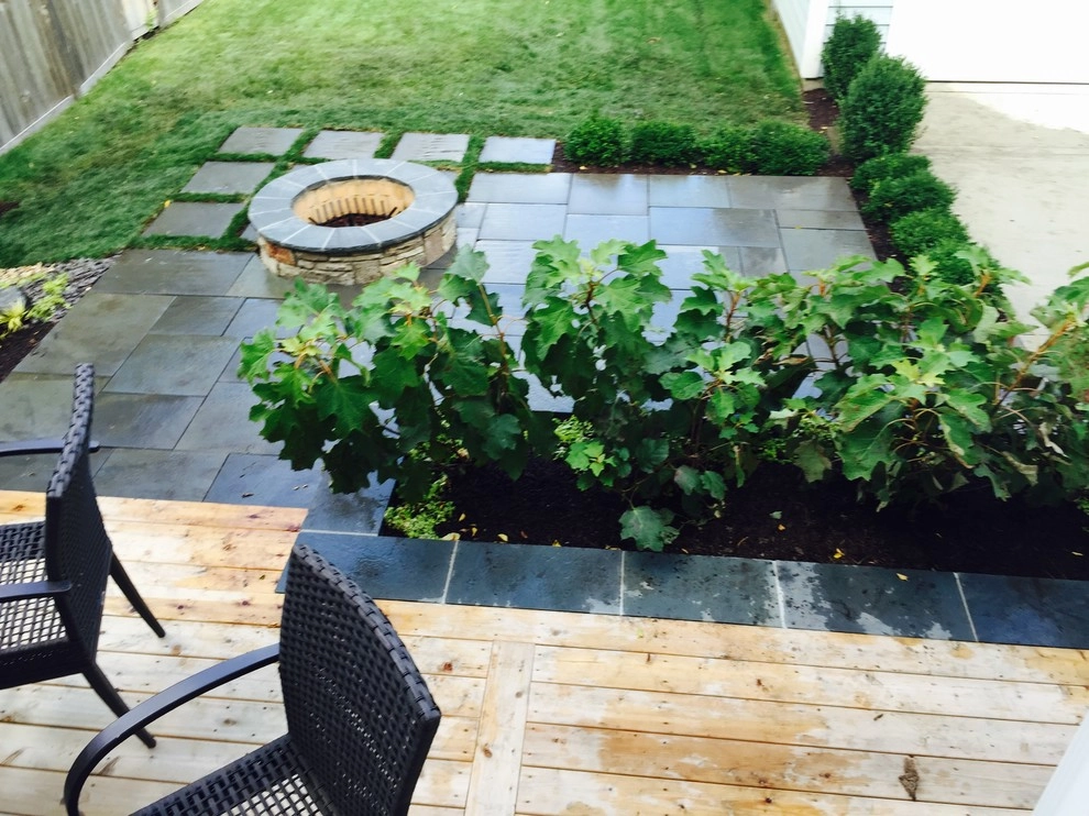 Bright Bluestone Patio with Oak Leaf Hydrangea Garden by Prairie Path Group - Photo 23