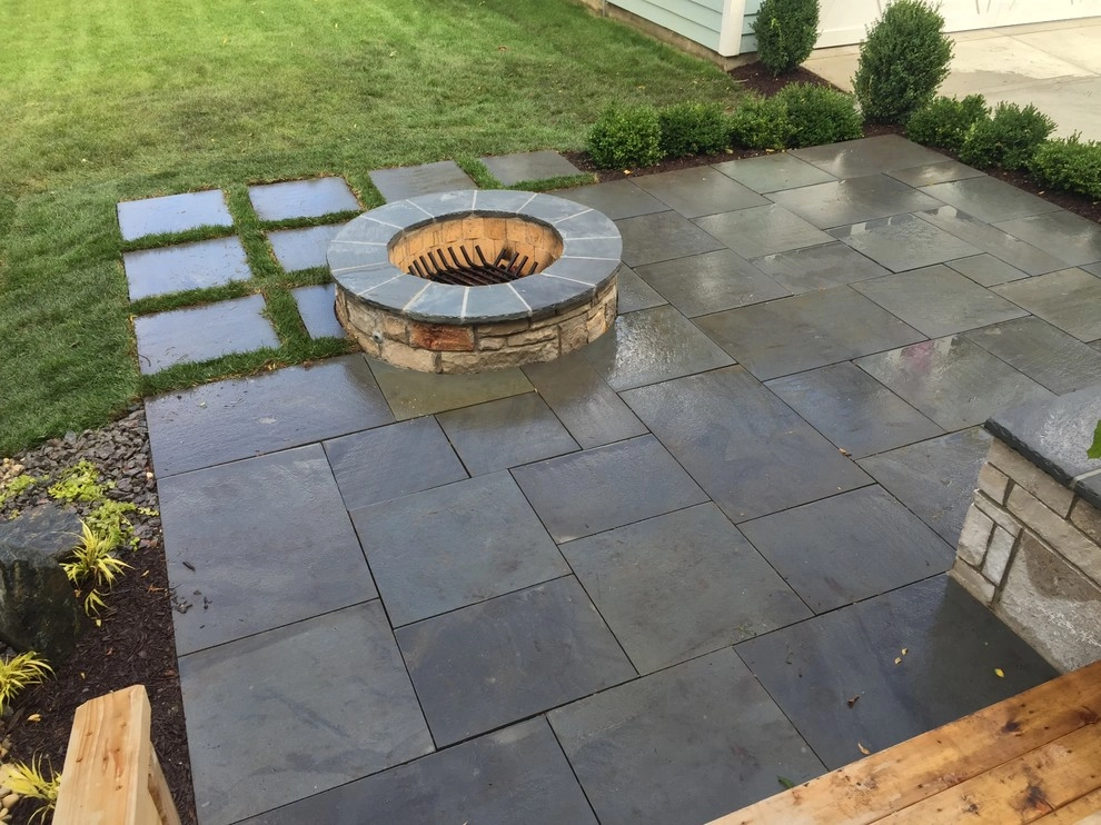 Bright Bluestone Patio with Oak Leaf Hydrangea Garden by Prairie Path Group - Photo 58