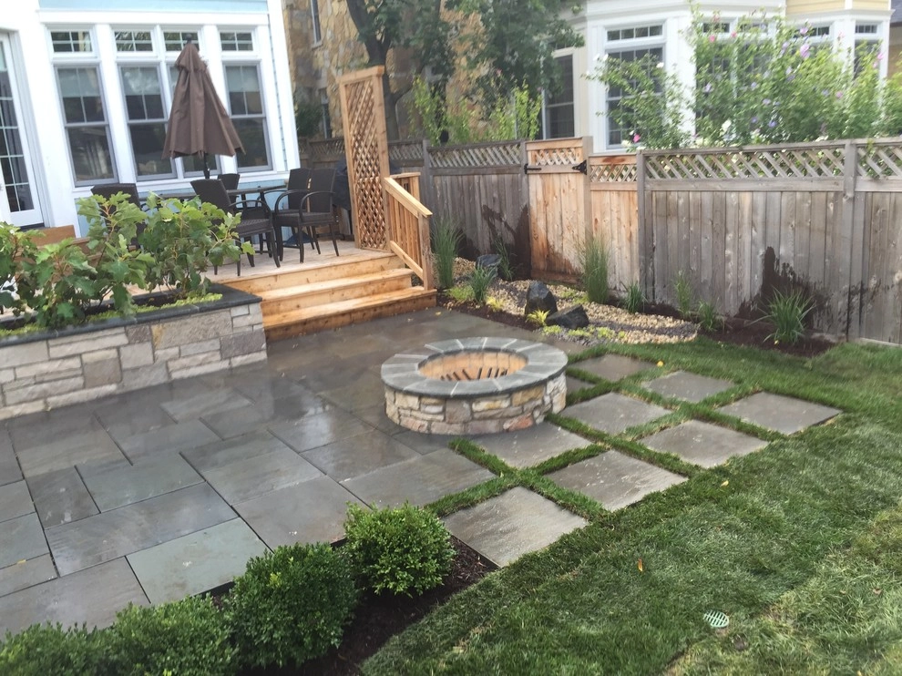 Bright Bluestone Patio with Oak Leaf Hydrangea Garden by Prairie Path Group - Photo 43