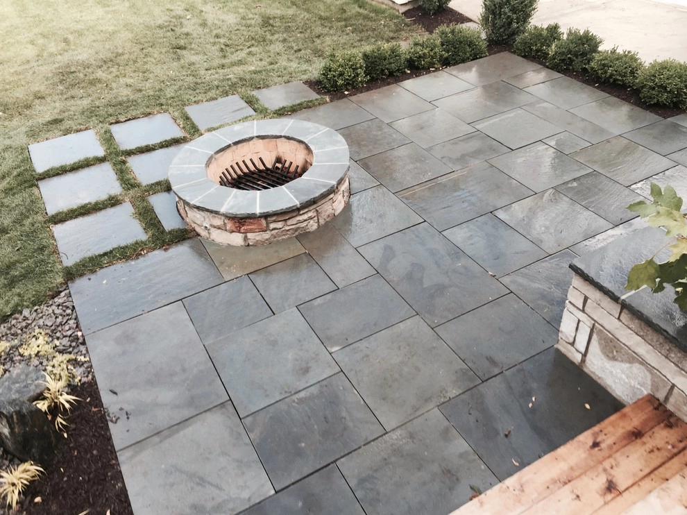 Bright Bluestone Patio with Oak Leaf Hydrangea Garden by Prairie Path Group - Photo 83