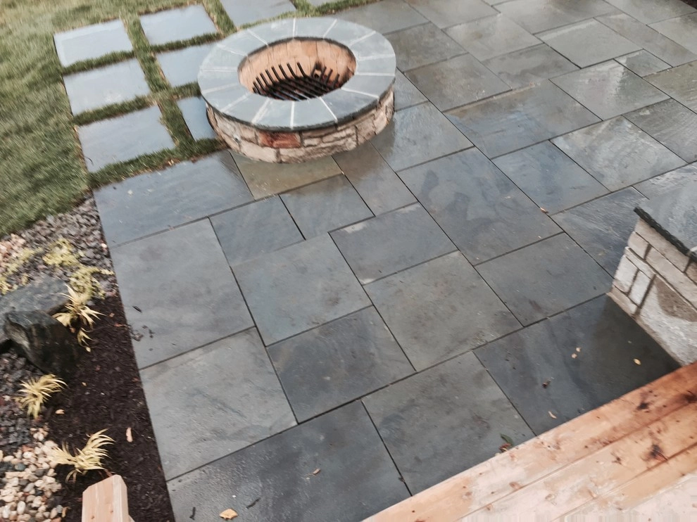 Bright Bluestone Patio with Oak Leaf Hydrangea Garden by Prairie Path Group - Photo 54