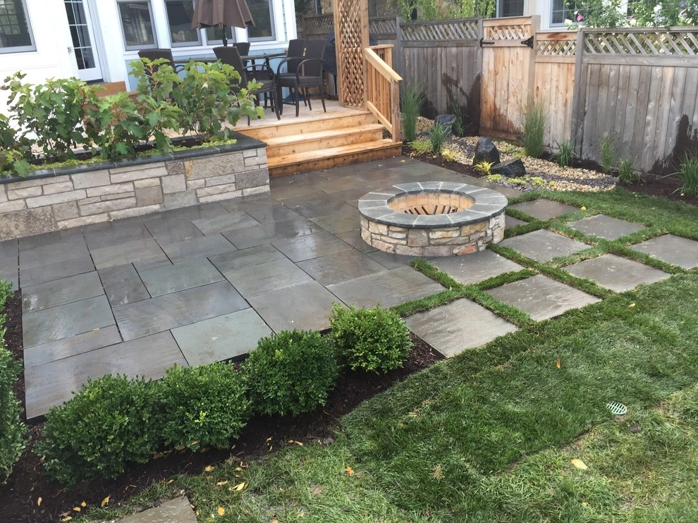 Bright Bluestone Patio with Oak Leaf Hydrangea Garden by Prairie Path Group - Photo 59