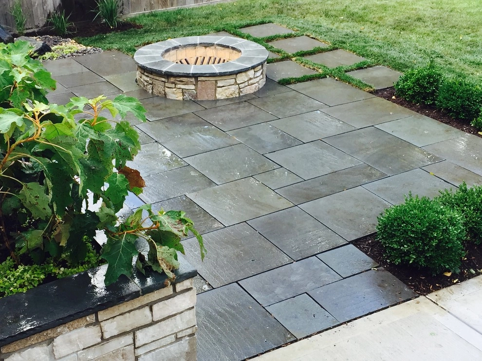 Bright Bluestone Patio with Oak Leaf Hydrangea Garden by Prairie Path Group - Photo 73