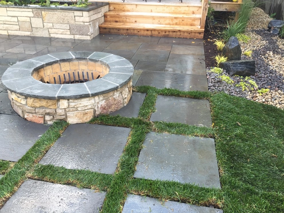 Bright Bluestone Patio with Oak Leaf Hydrangea Garden by Prairie Path Group - Photo 81