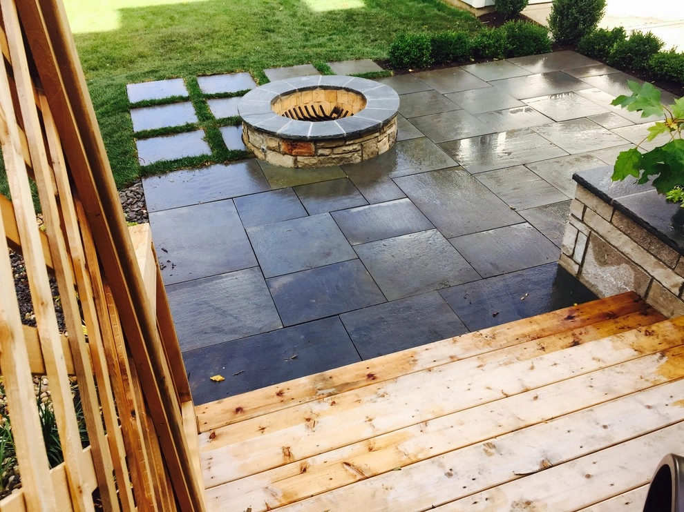 Bright Bluestone Patio with Oak Leaf Hydrangea Garden by Prairie Path Group - Photo 56