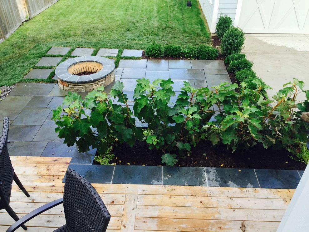 Bright Bluestone Patio with Oak Leaf Hydrangea Garden by Prairie Path Group - Photo 7