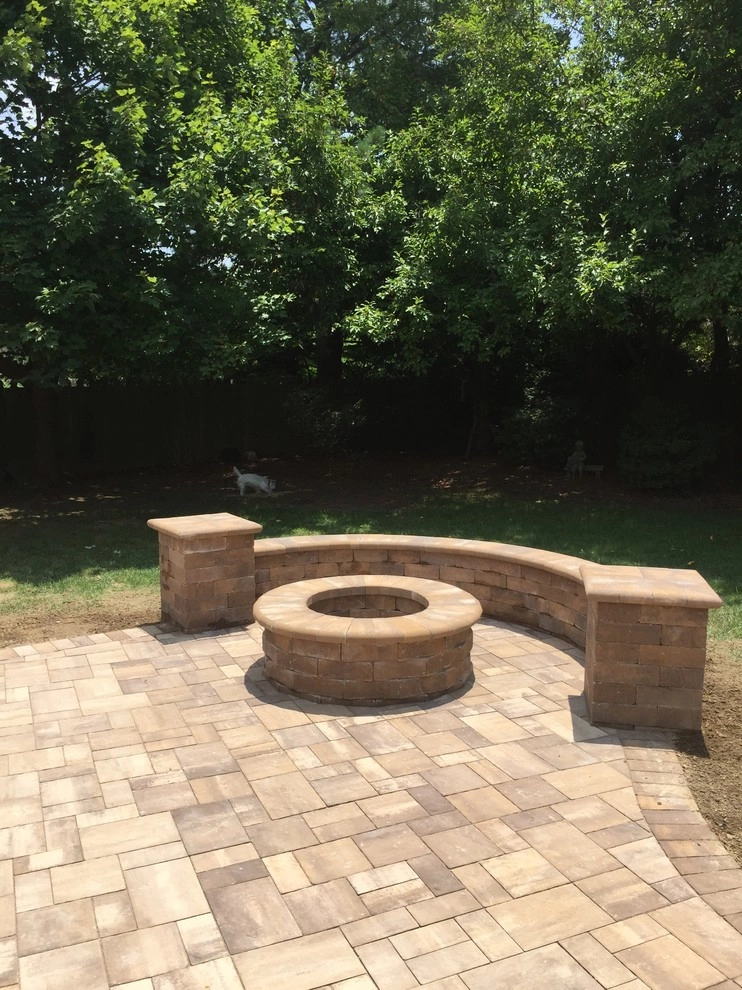 Curved Steps and Firepit by Premiere Landscape Design - Photo 4