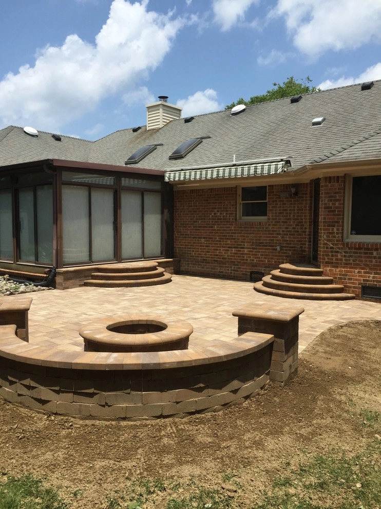 Curved Steps and Firepit by Premiere Landscape Design - Photo 6