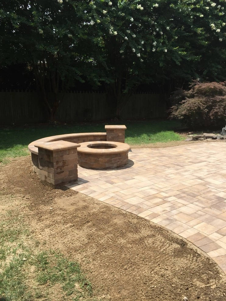 Curved Steps and Firepit by Premiere Landscape Design - Photo 7