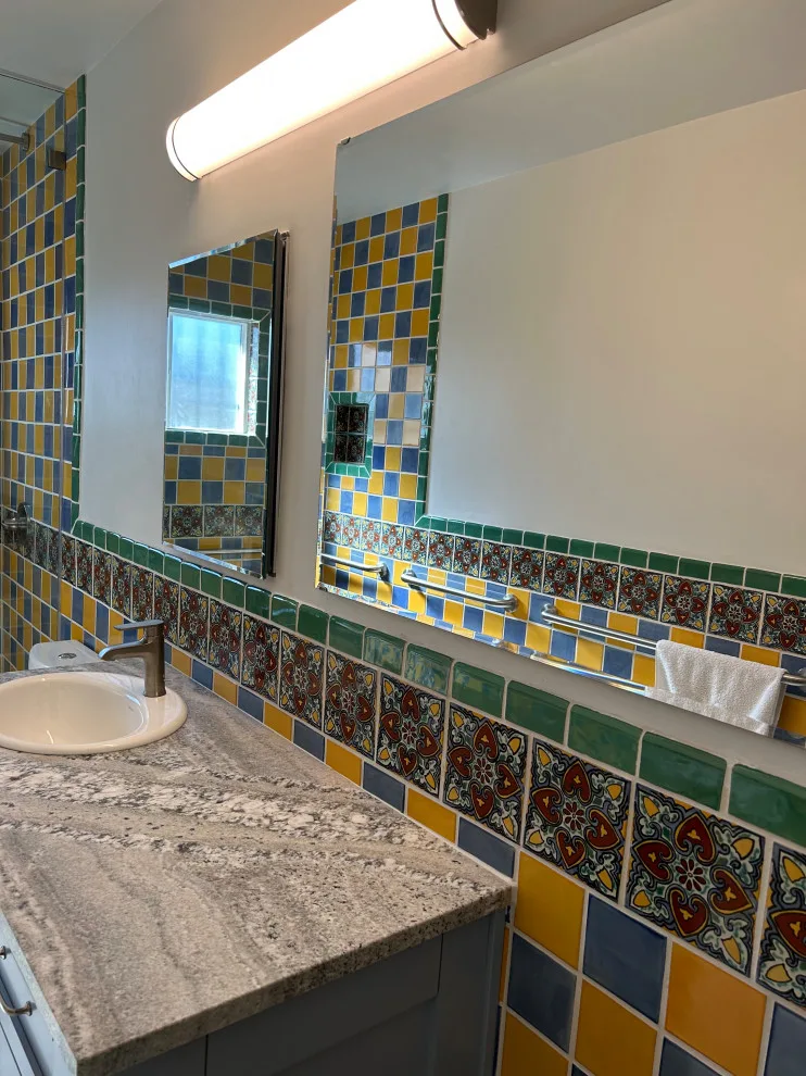 Talavera Tile Bathroom in New Mexico by Enchantment Design & Remodeling, LLC - Photo 6