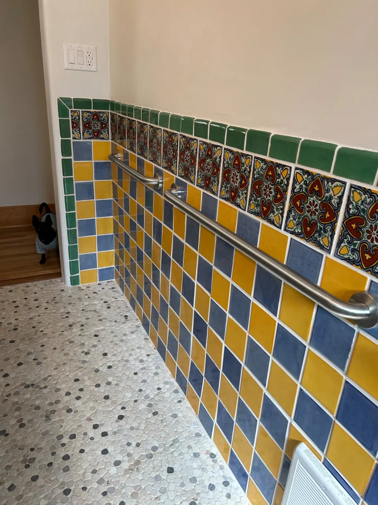 Talavera Tile Bathroom in New Mexico by Enchantment Design & Remodeling, LLC - Photo 3